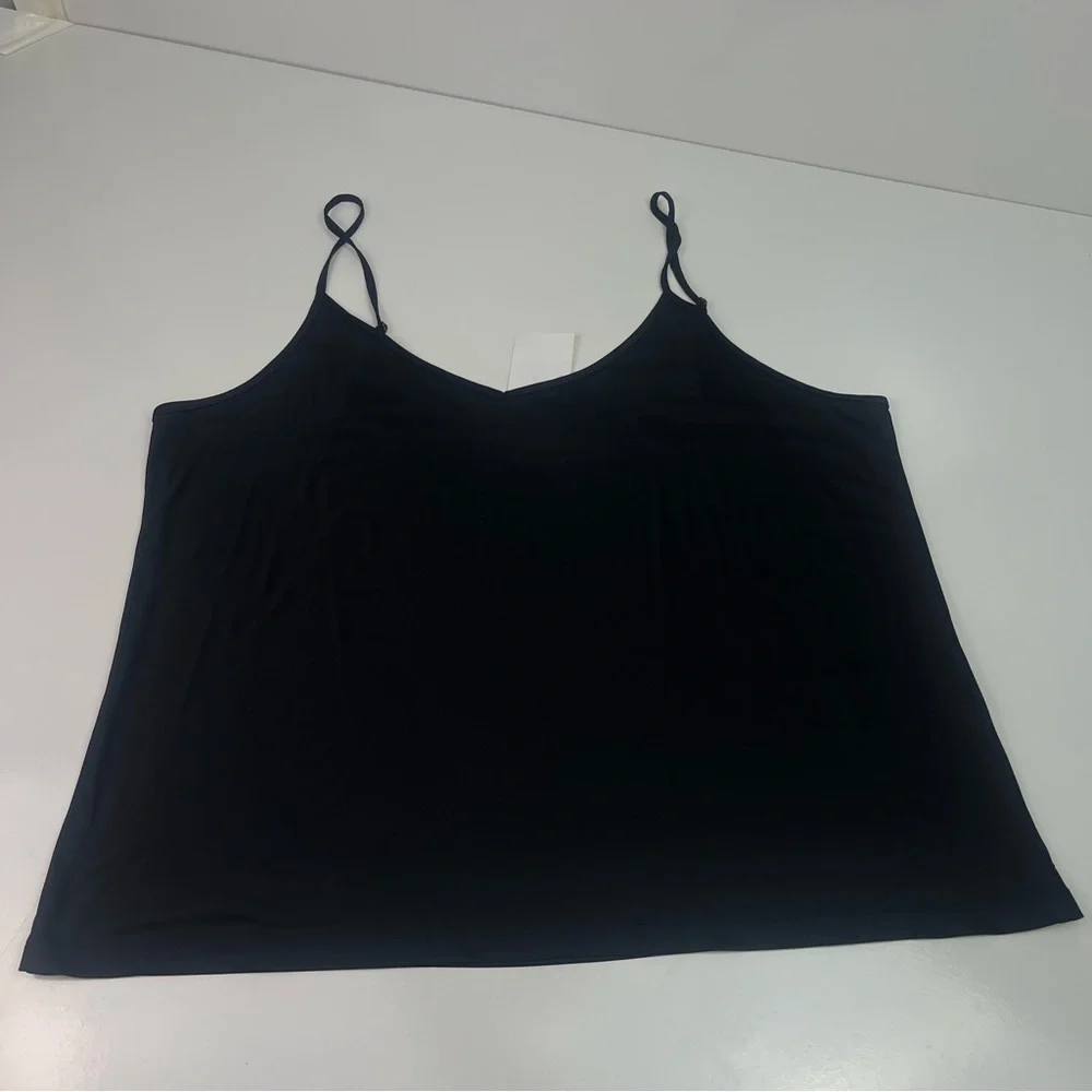 Donna Karan New York Black Tank Top Cami Size Large NWT